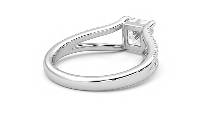 Taylor & Hart Symphony Princess Engagement Ring 360 degree image 13