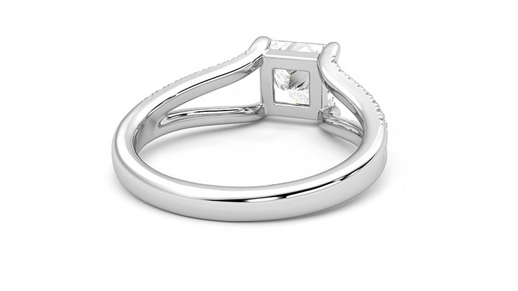 Taylor & Hart Symphony Princess Engagement Ring 360 degree image 14
