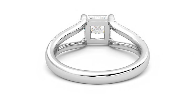 Taylor & Hart Symphony Princess Engagement Ring 360 degree image 15