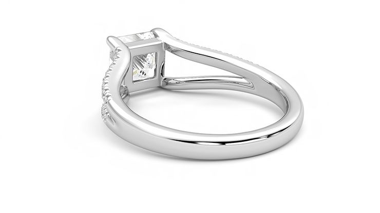 Taylor & Hart Symphony Princess Engagement Ring 360 degree image 17