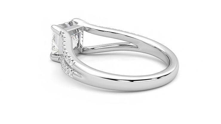 Taylor & Hart Symphony Princess Engagement Ring 360 degree image 18