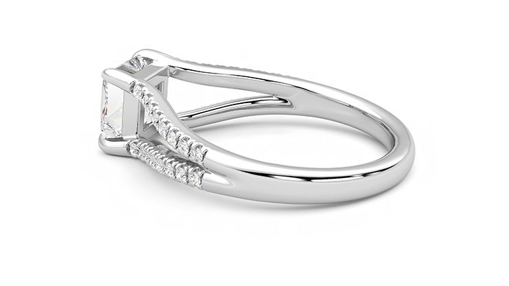 Taylor & Hart Symphony Princess Engagement Ring 360 degree image 19