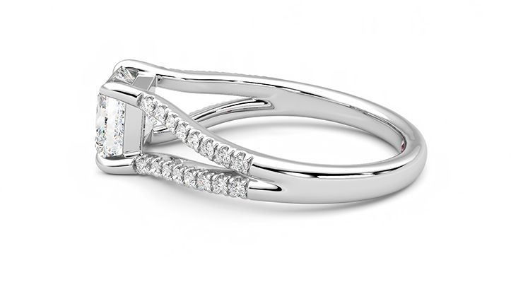 Taylor & Hart Symphony Princess Engagement Ring 360 degree image 20