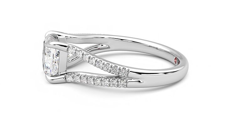 Taylor & Hart Symphony Princess Engagement Ring 360 degree image 21