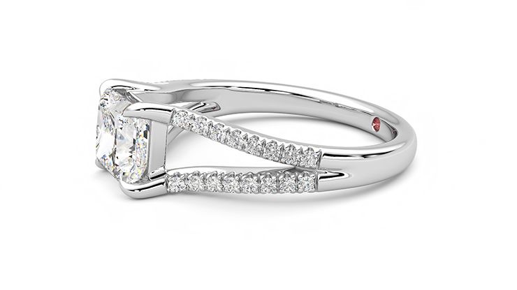 Taylor & Hart Symphony Princess Engagement Ring 360 degree image 22