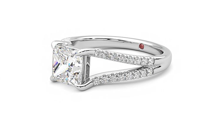 Taylor & Hart Symphony Princess Engagement Ring 360 degree image 24