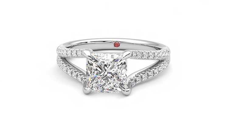 Taylor & Hart Symphony Princess Engagement Ring 360 degree image 28