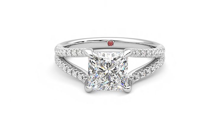 Taylor & Hart Symphony Princess Engagement Ring 360 degree image 29