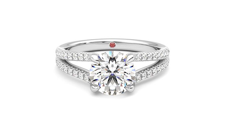 Taylor & Hart Symphony Round Engagement Ring 360 degree image 0