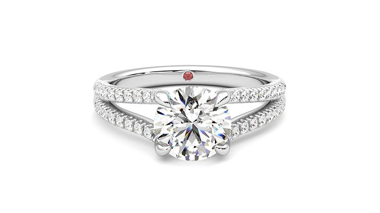 Taylor & Hart Symphony Round Engagement Ring 360 degree image 1