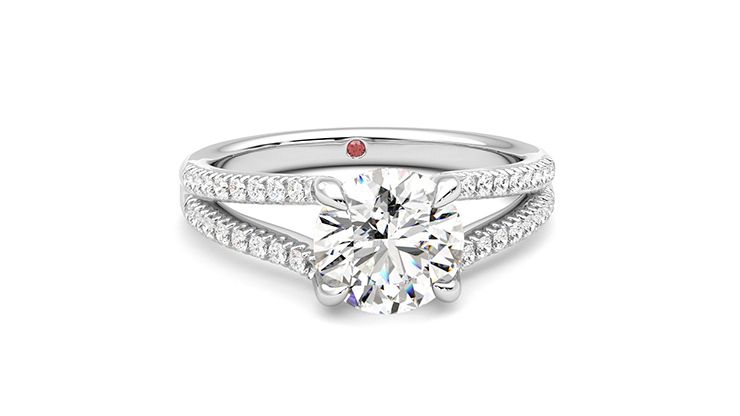 Taylor & Hart Symphony Round Engagement Ring 360 degree image 2