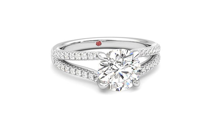 Taylor & Hart Symphony Round Engagement Ring 360 degree image 3