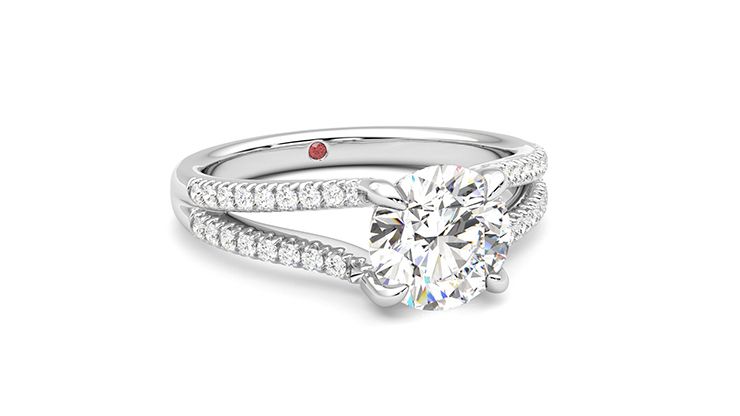 Taylor & Hart Symphony Round Engagement Ring 360 degree image 4