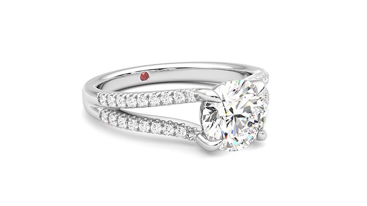 Taylor & Hart Symphony Round Engagement Ring 360 degree image 5
