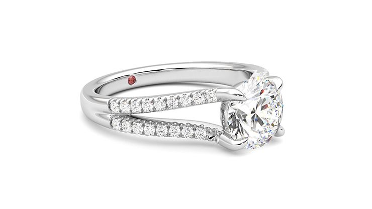 Taylor & Hart Symphony Round Engagement Ring 360 degree image 6