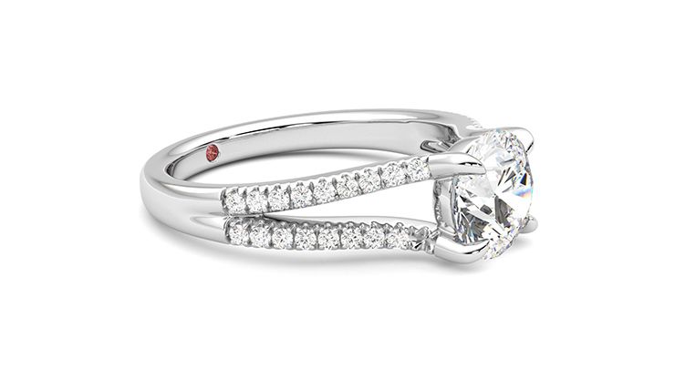 Taylor & Hart Symphony Round Engagement Ring 360 degree image 7