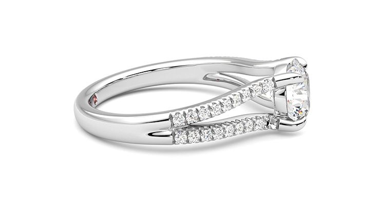 Taylor & Hart Symphony Round Engagement Ring 360 degree image 9