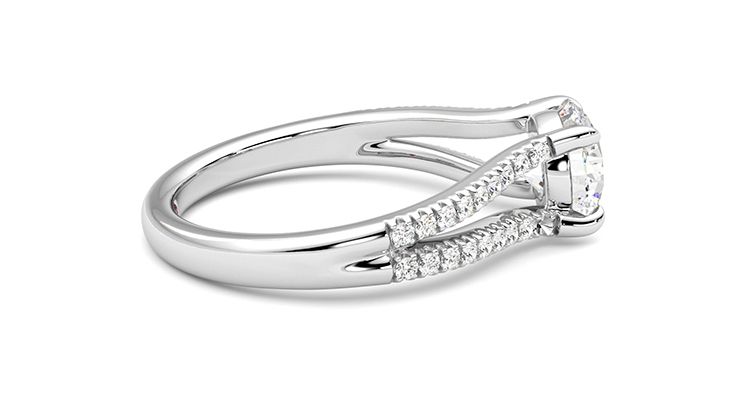 Taylor & Hart Symphony Round Engagement Ring 360 degree image 10