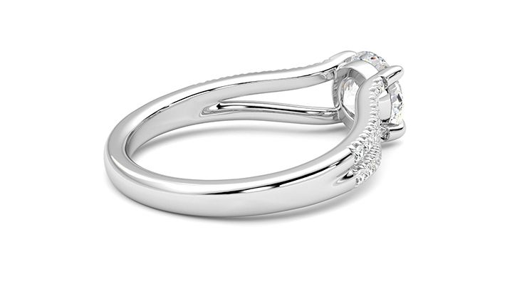 Taylor & Hart Symphony Round Engagement Ring 360 degree image 12