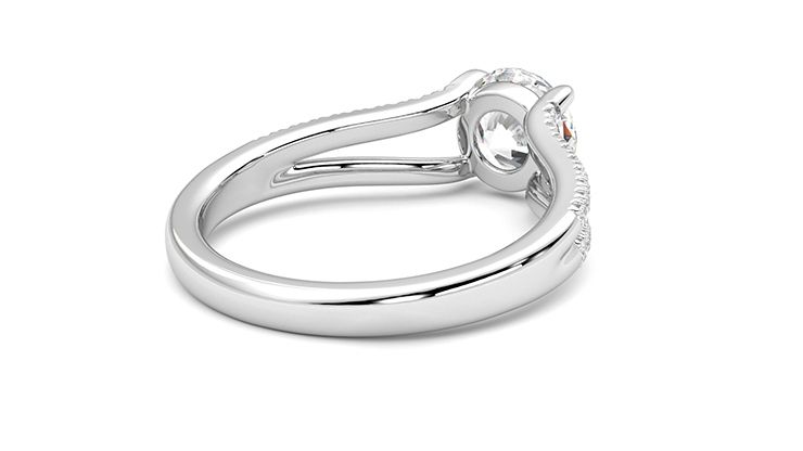 Taylor & Hart Symphony Round Engagement Ring 360 degree image 13
