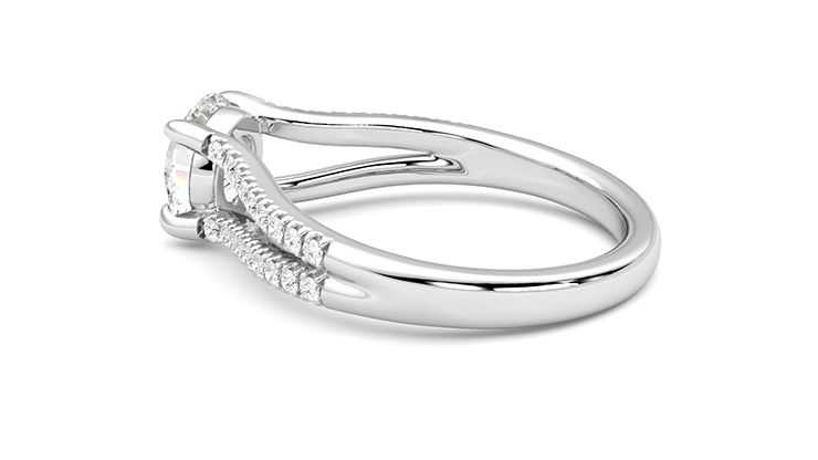 Taylor & Hart Symphony Round Engagement Ring 360 degree image 19