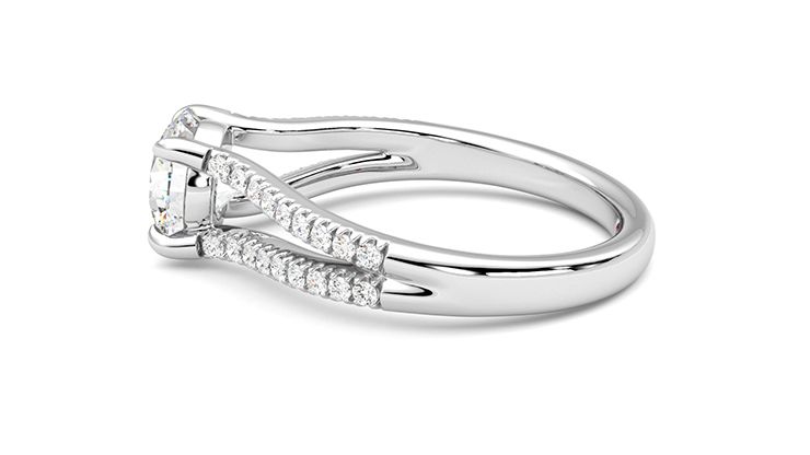 Taylor & Hart Symphony Round Engagement Ring 360 degree image 20