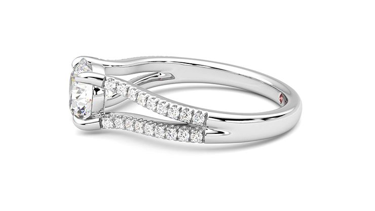 Taylor & Hart Symphony Round Engagement Ring 360 degree image 21