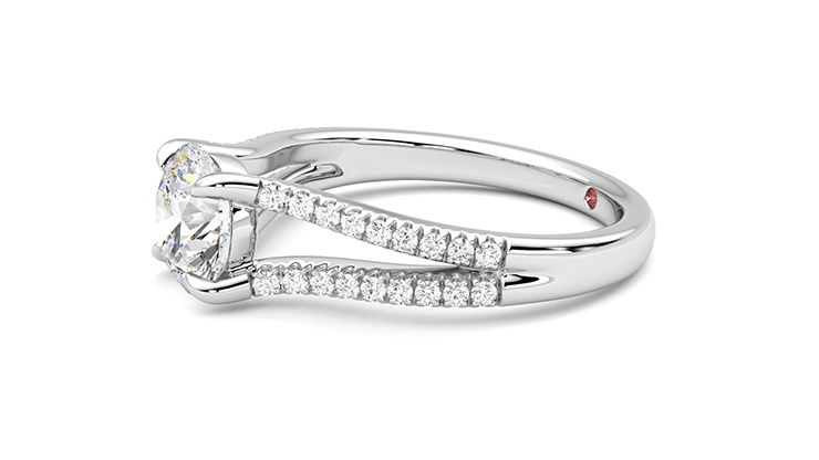 Taylor & Hart Symphony Round Engagement Ring 360 degree image 22