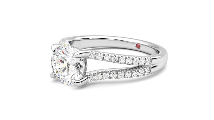 Taylor & Hart Symphony Round Engagement Ring 360 degree image 24