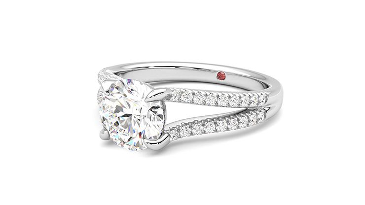 Taylor & Hart Symphony Round Engagement Ring 360 degree image 25