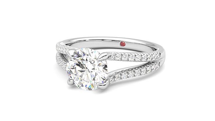 Taylor & Hart Symphony Round Engagement Ring 360 degree image 26
