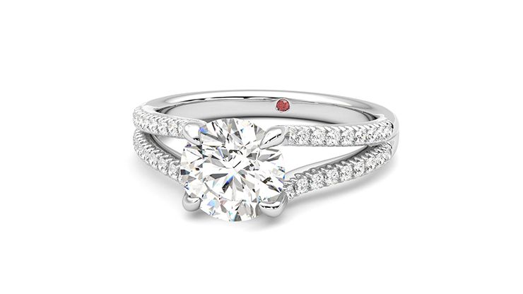 Taylor & Hart Symphony Round Engagement Ring 360 degree image 27