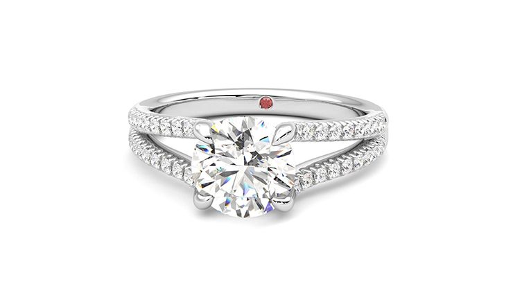 Taylor & Hart Symphony Round Engagement Ring 360 degree image 28