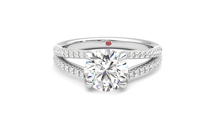 Taylor & Hart Symphony Round Engagement Ring 360 degree image 29