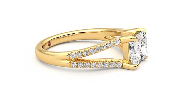 Taylor & Hart Symphony Princess Engagement Ring 360 degree image 8