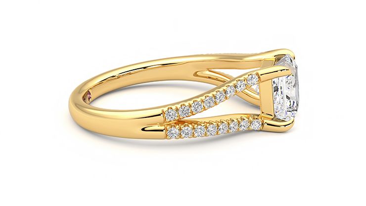 Taylor & Hart Symphony Princess Engagement Ring 360 degree image 9