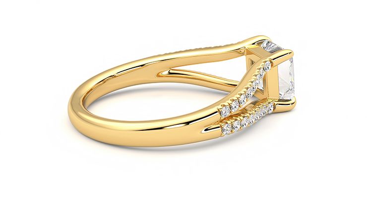 Taylor & Hart Symphony Princess Engagement Ring 360 degree image 11