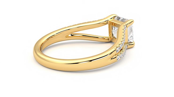 Taylor & Hart Symphony Princess Engagement Ring 360 degree image 12