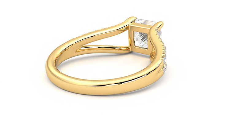 Taylor & Hart Symphony Princess Engagement Ring 360 degree image 13
