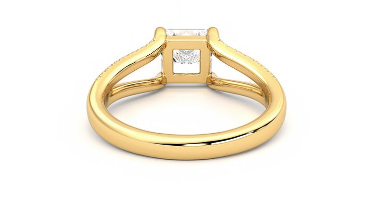 Taylor & Hart Symphony Princess Engagement Ring 360 degree image 15