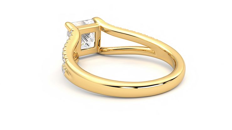 Taylor & Hart Symphony Princess Engagement Ring 360 degree image 17