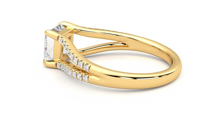 Taylor & Hart Symphony Princess Engagement Ring 360 degree image 19