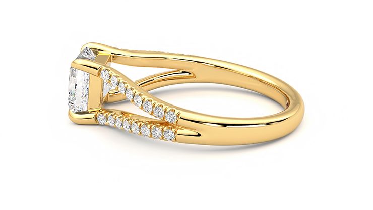 Taylor & Hart Symphony Princess Engagement Ring 360 degree image 20