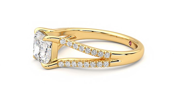Taylor & Hart Symphony Princess Engagement Ring 360 degree image 22