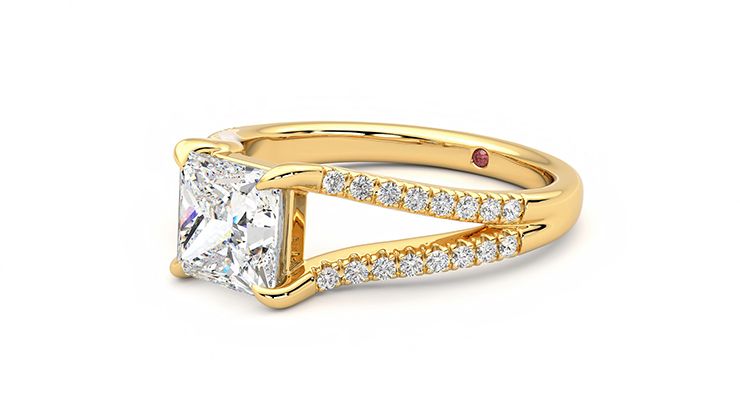 Taylor & Hart Symphony Princess Engagement Ring 360 degree image 24