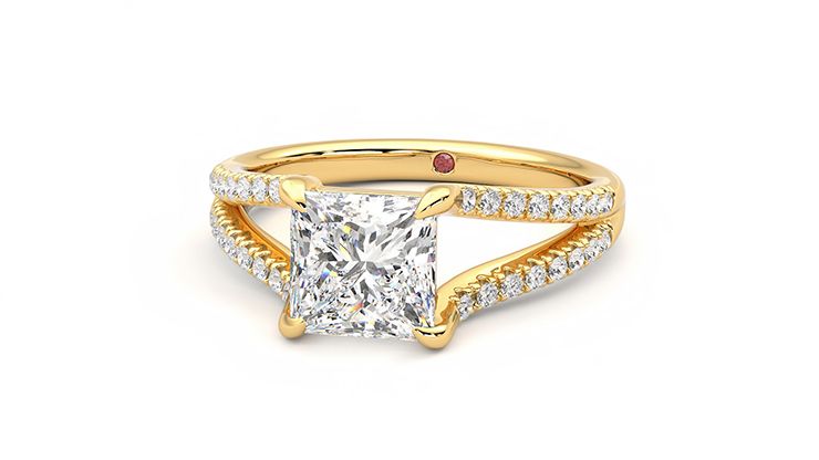Taylor & Hart Symphony Princess Engagement Ring 360 degree image 27