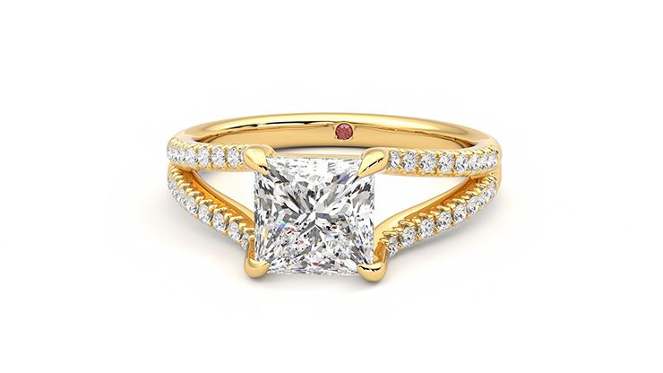 Taylor & Hart Symphony Princess Engagement Ring 360 degree image 28