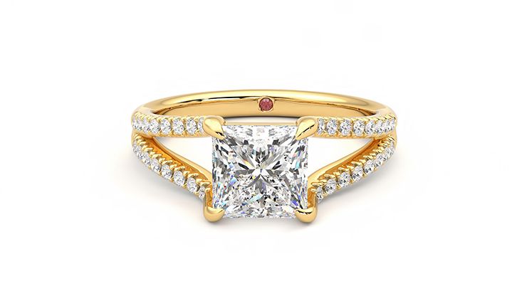 Taylor & Hart Symphony Princess Engagement Ring 360 degree image 29