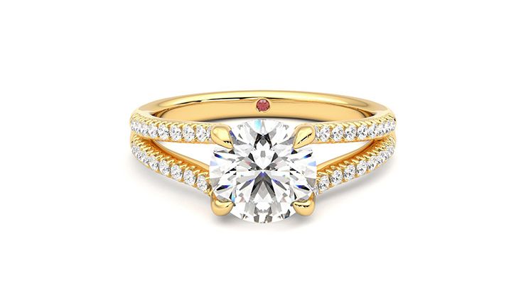 Taylor & Hart Symphony Round Engagement Ring 360 degree image 0