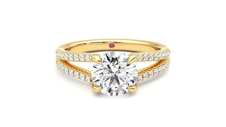 Taylor & Hart Symphony Round Engagement Ring 360 degree image 1